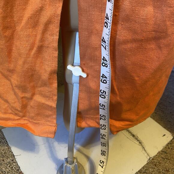 VTG Onque Casuals Woman M Linen FullLength Dress Patchwork Embroidered Largelook - Picture 3 of 9